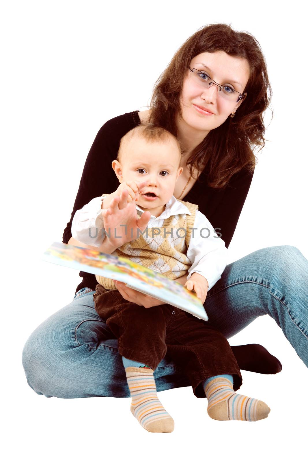 mom and child with a book