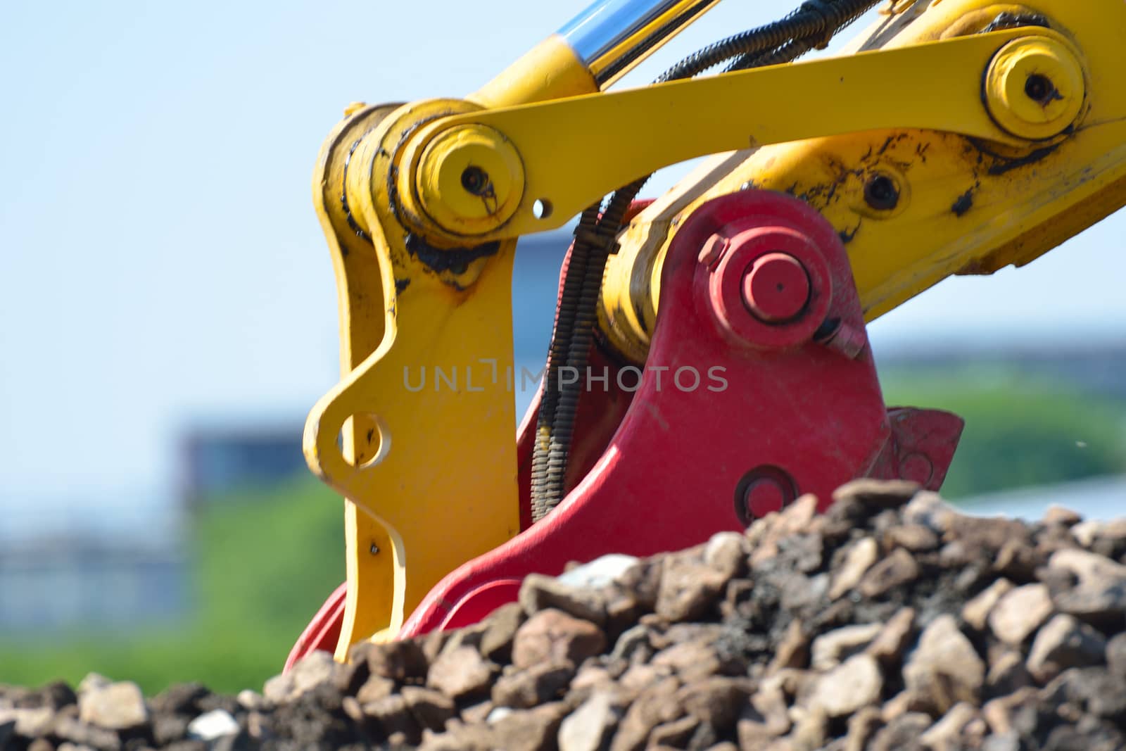 Close up of digger