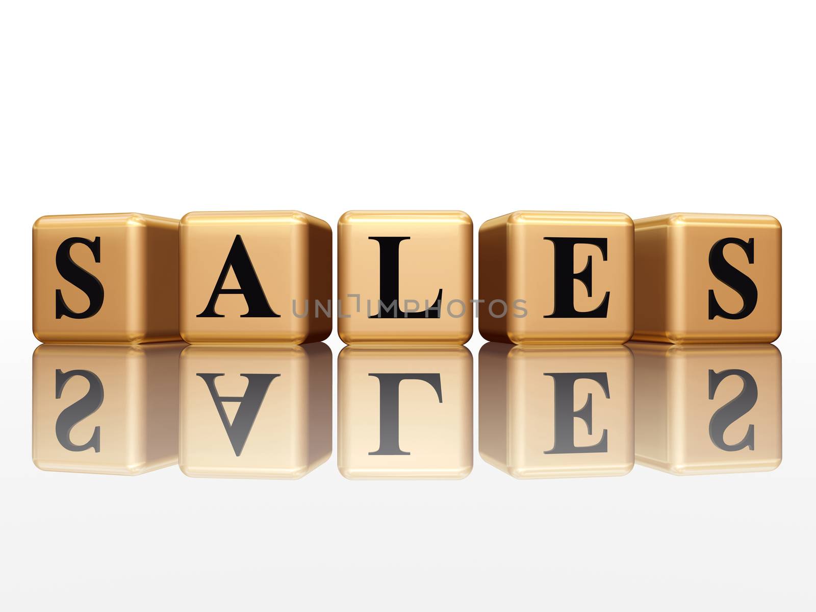 3d golden boxes with black text sales
