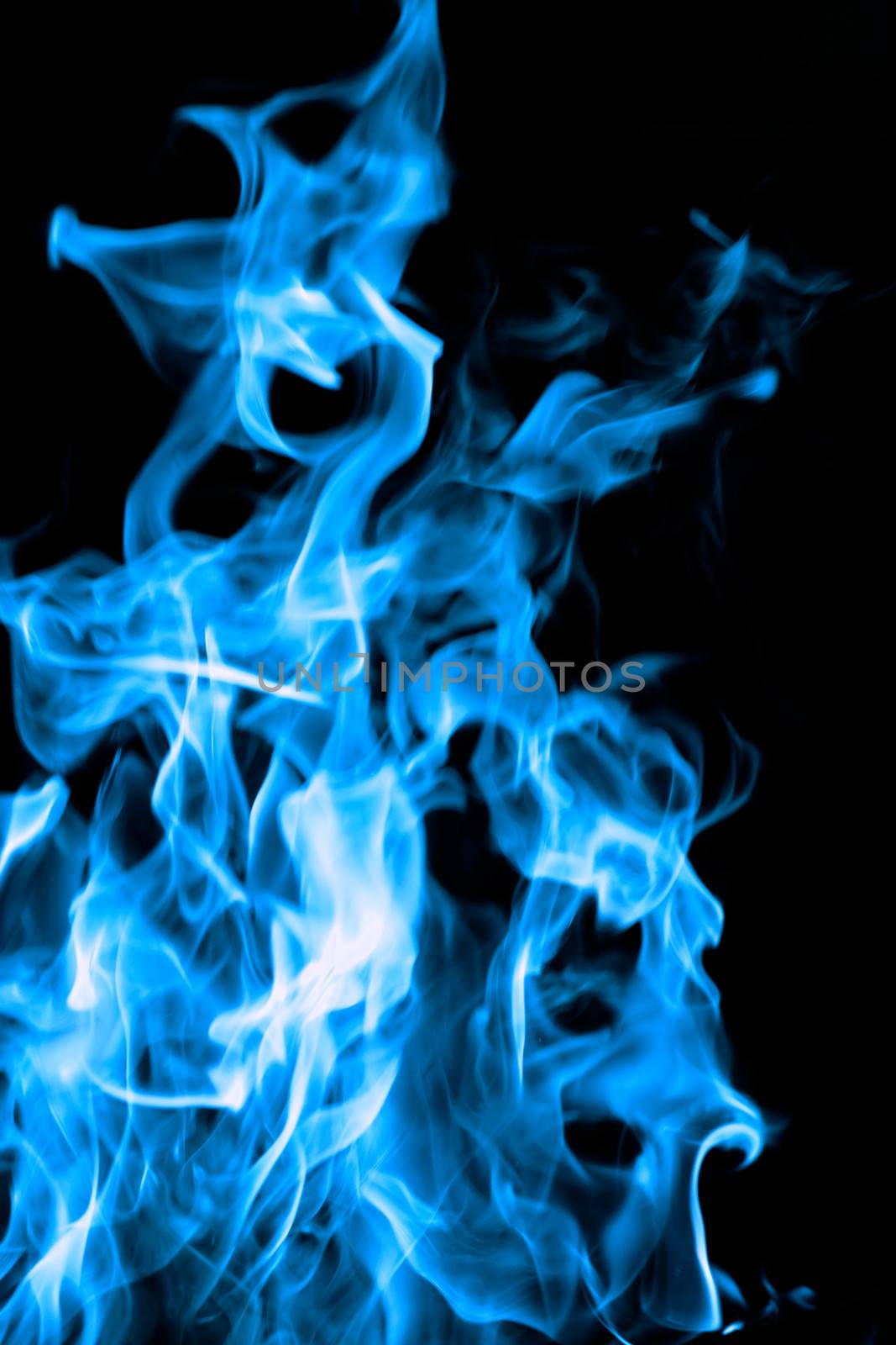 blue fire on black background by NagyDodo
