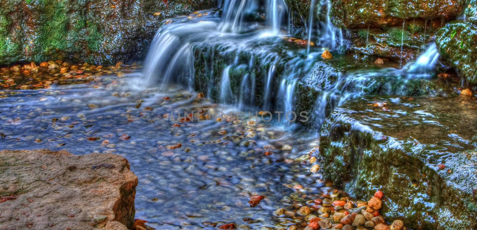 Beautiful cascading waterfall in High Dynamic Range by Coffee999