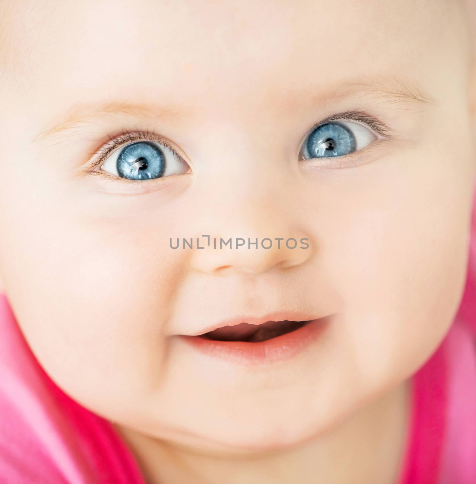 closeup portrait of beautiful baby by GekaSkr