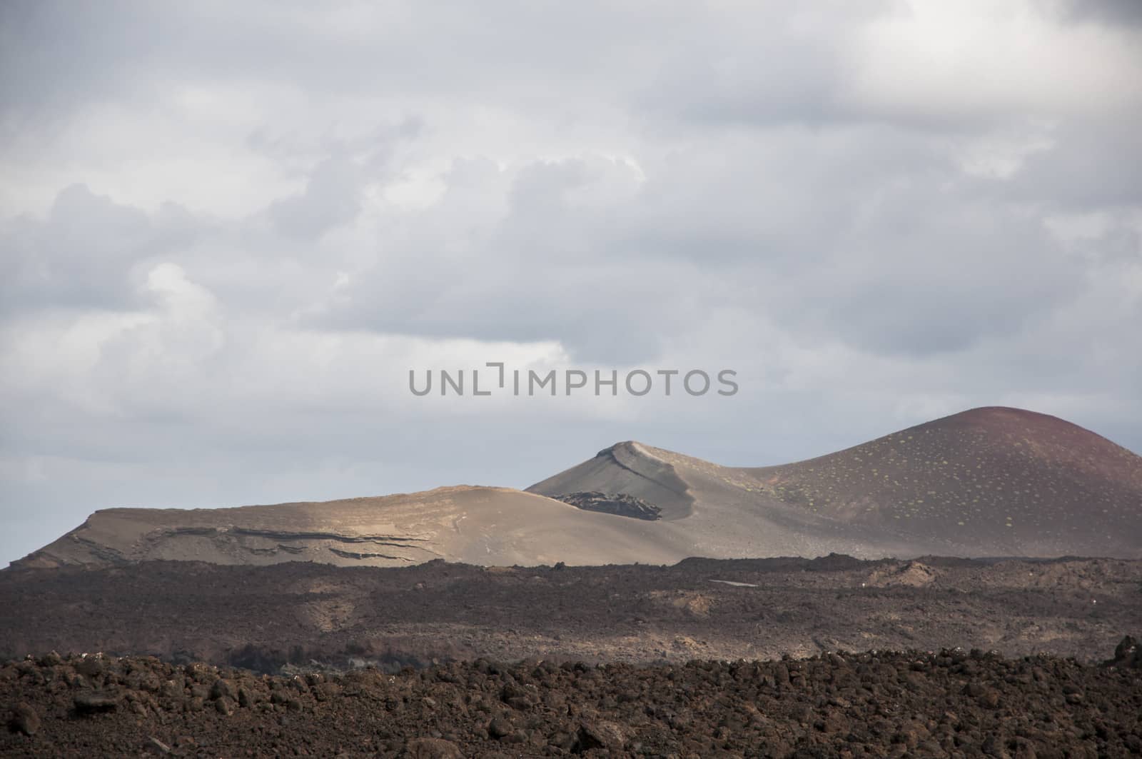 alien landscape of Lanzarote where we observe the stone desert