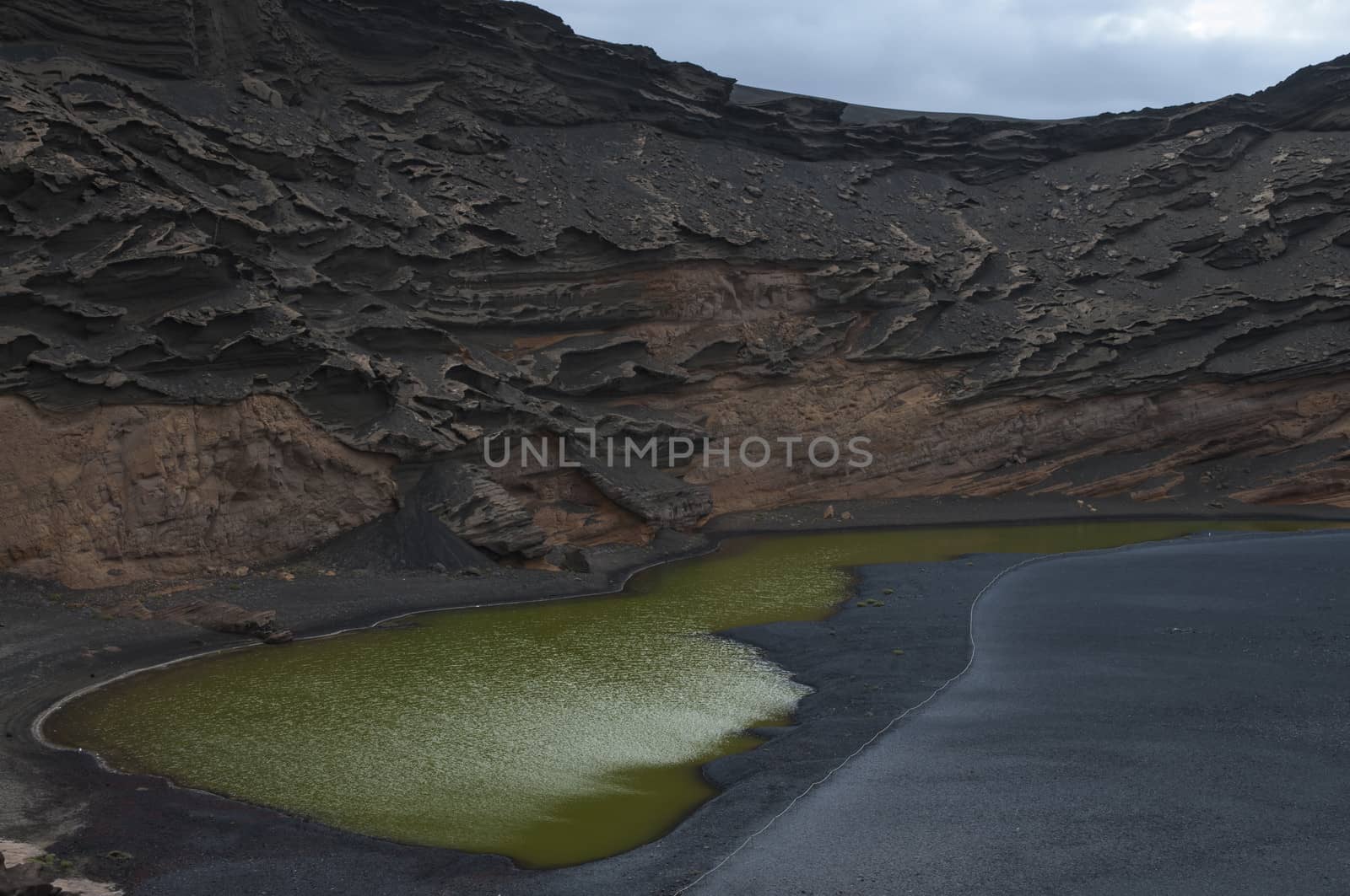 Green Lake Lanzarote famous for being the only green lake