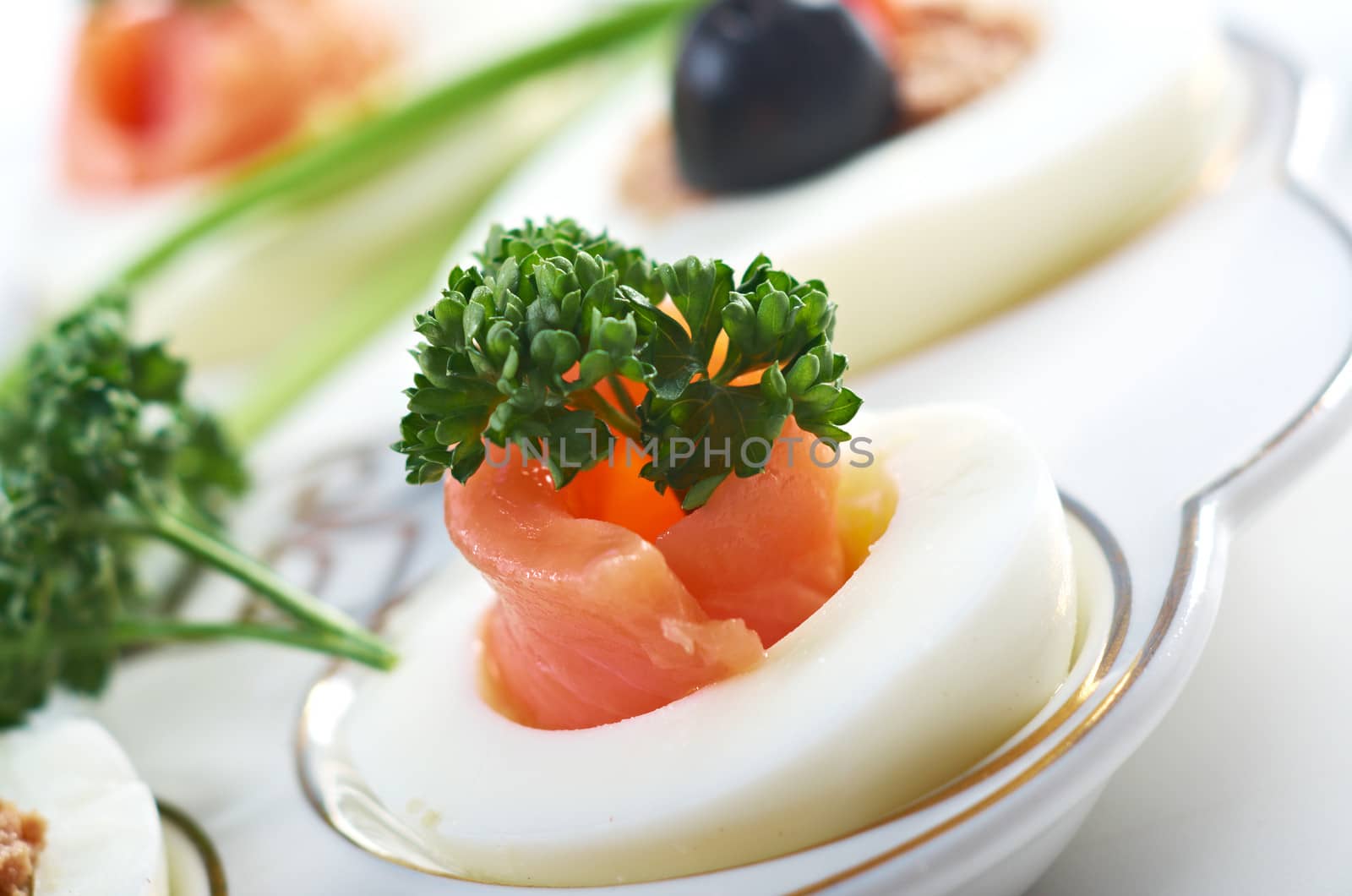 stuffed eggs with salmon