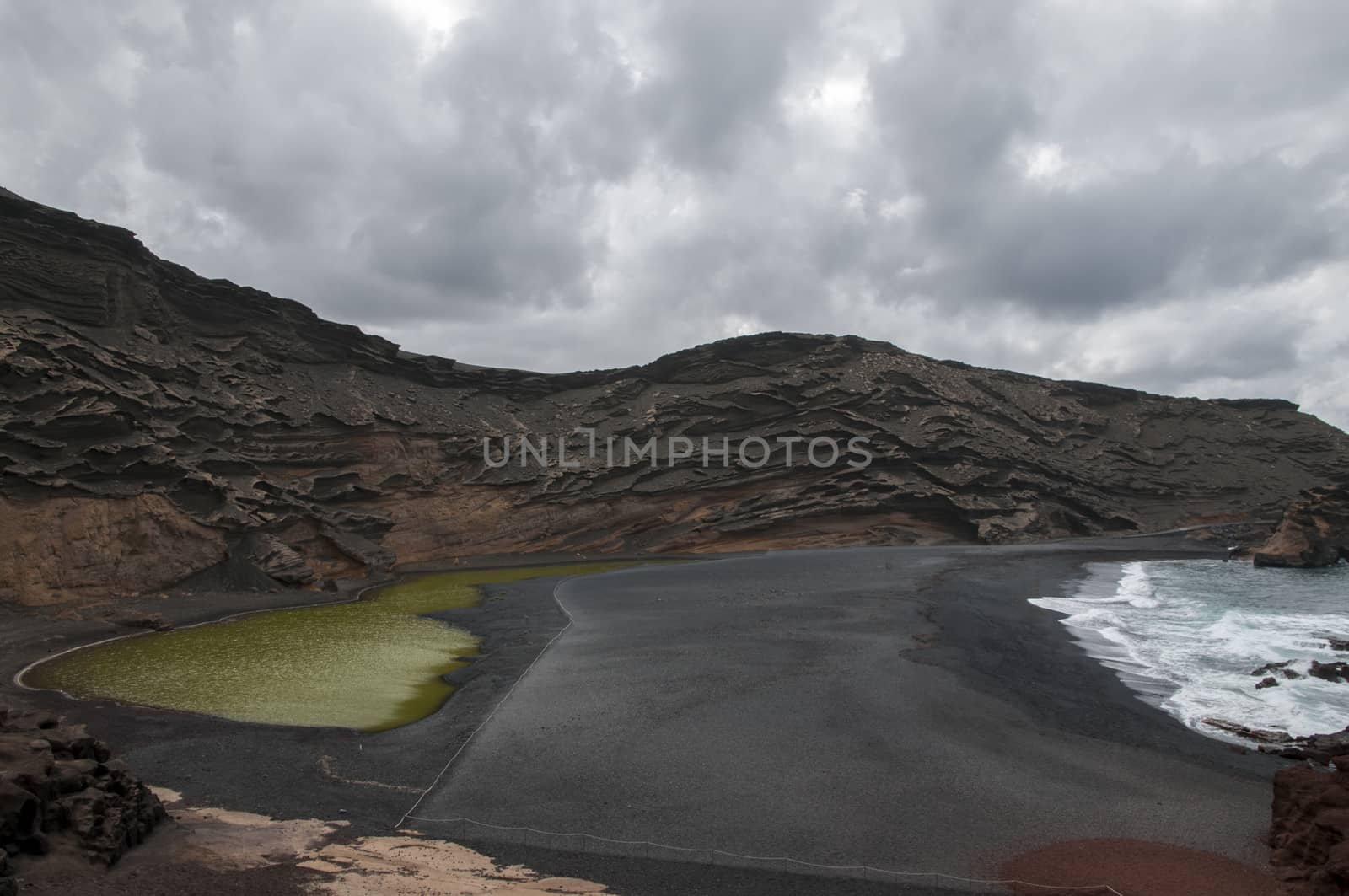 Green Lake Lanzarote famous for being the only green lake