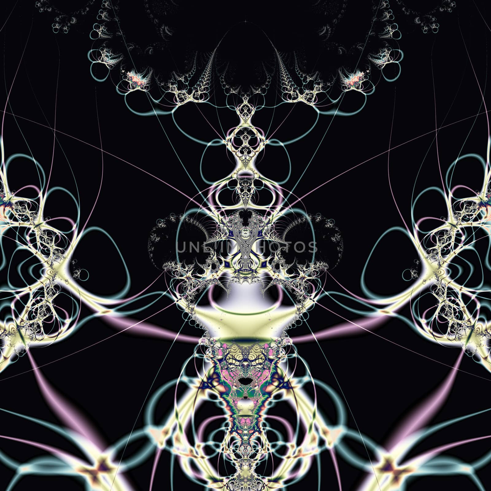 Elegant fractal design, abstract psychedelic art, flower queen