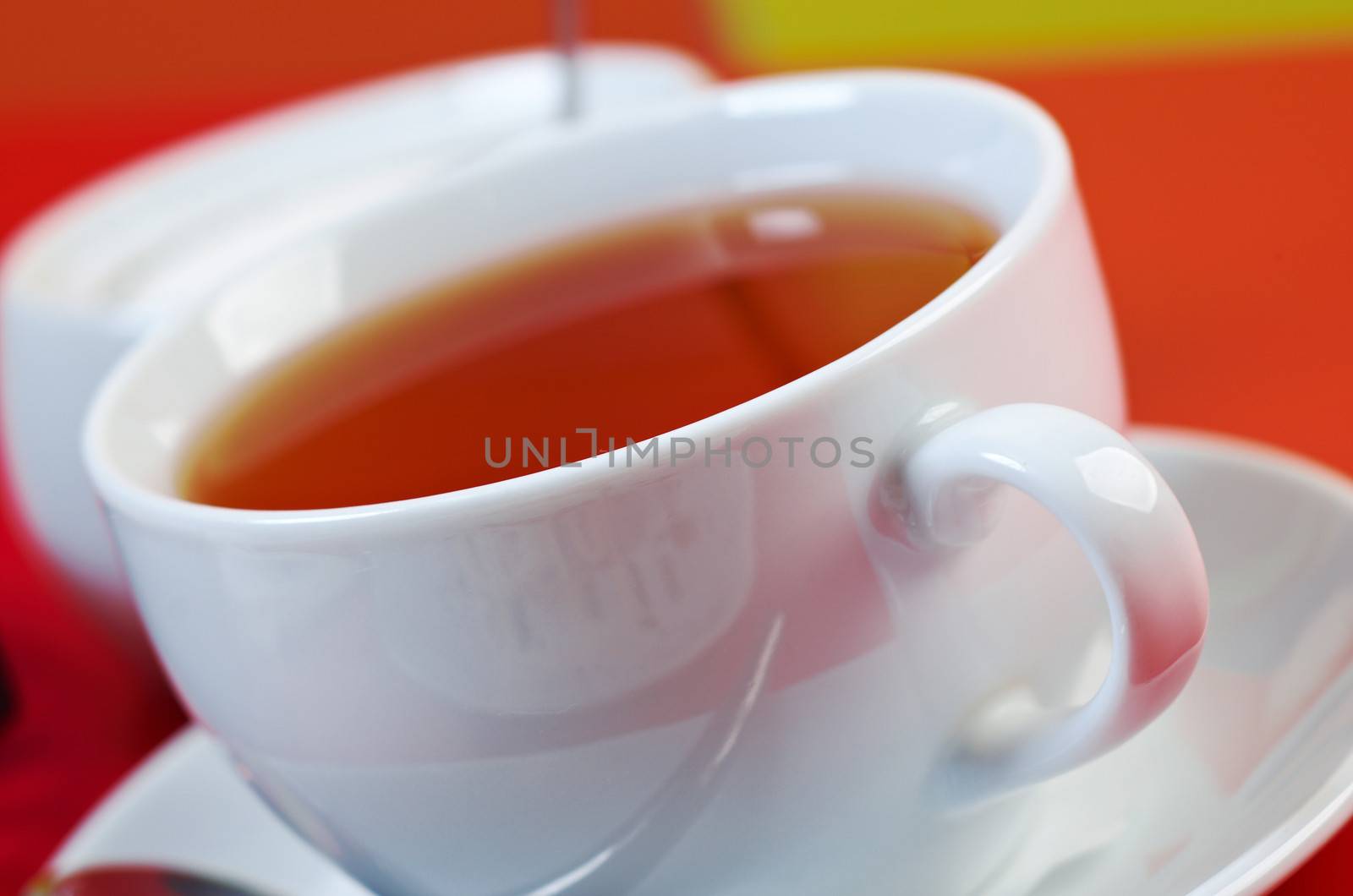  cups of tea .closeup