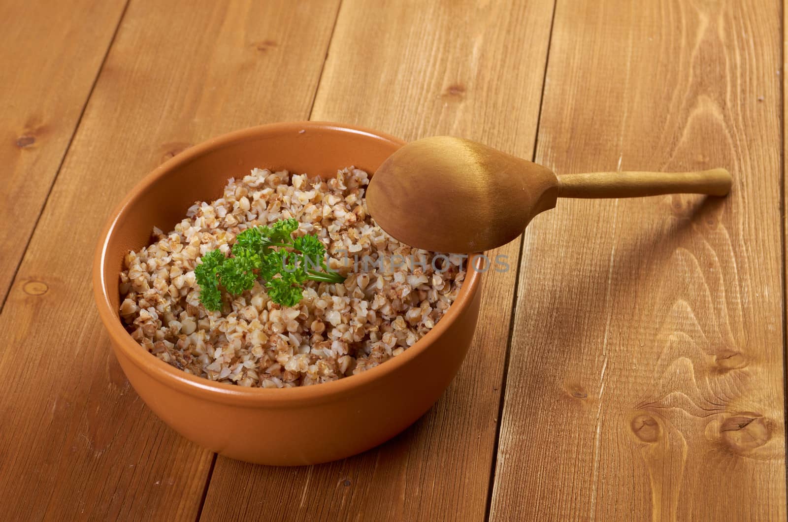 Buckwheat porridge closeup