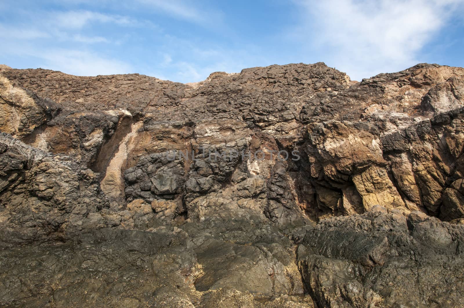 volcanic mountains where there is solidified lava