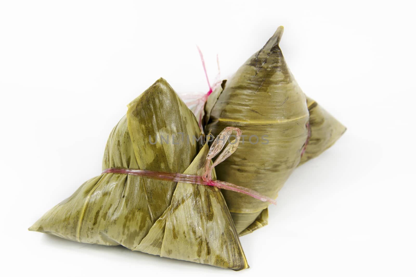 traditional glutonius rice dumpling wrap in leaves