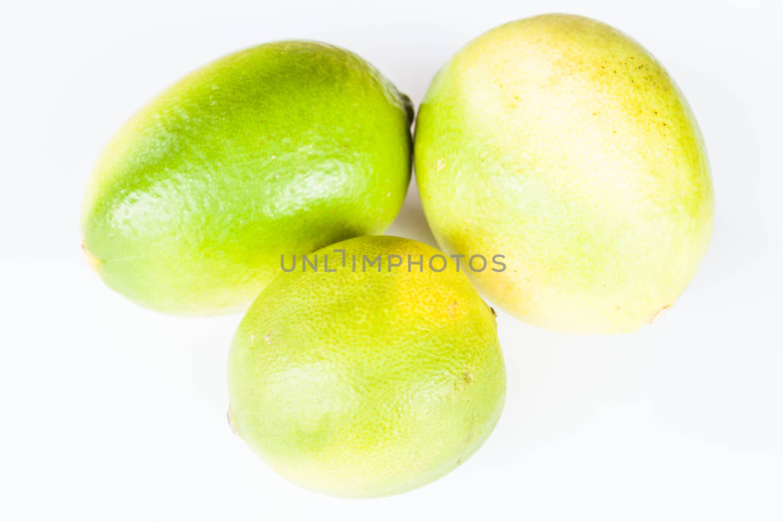 Different shape of citrus lime on white background by punsayaporn