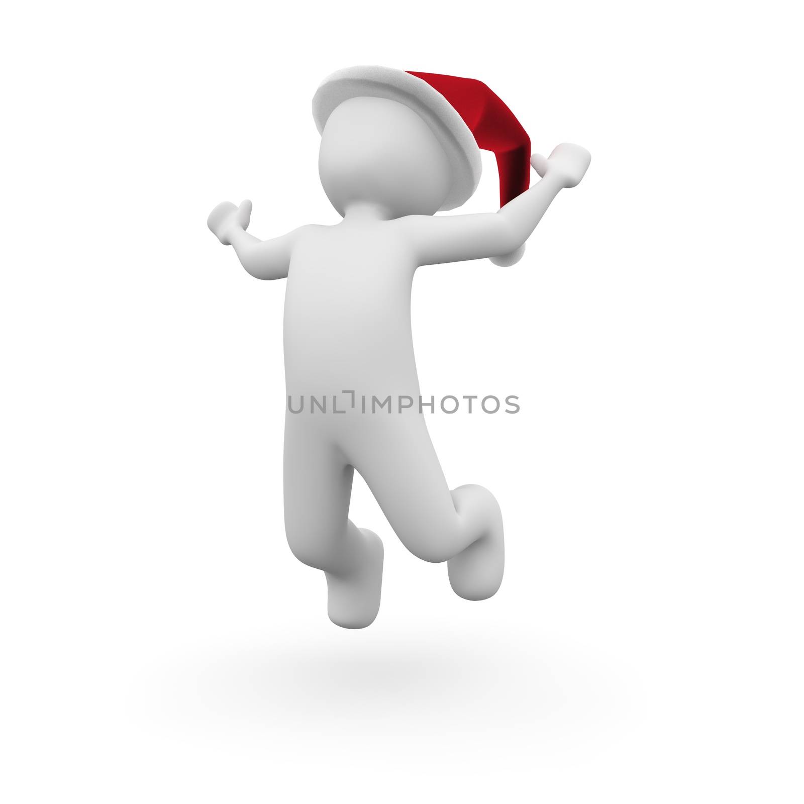 A character jumps in the height because he knows tomorrow is Christmas.