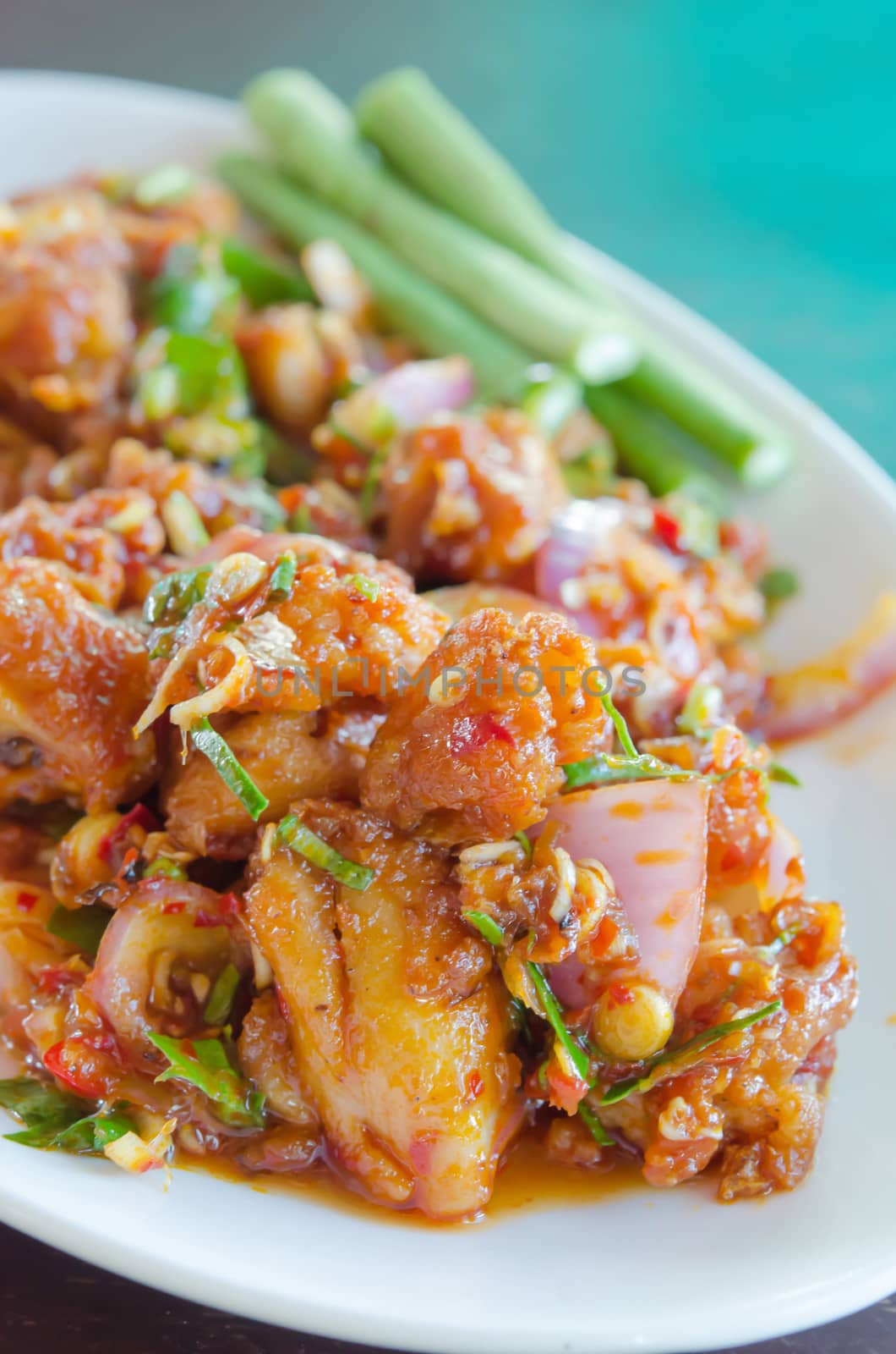 asian style cuisine , chicken dish by rakratchada