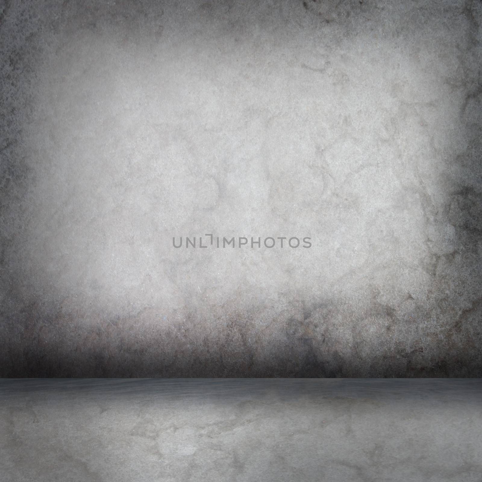 Grey concrete wall and floor with shadow