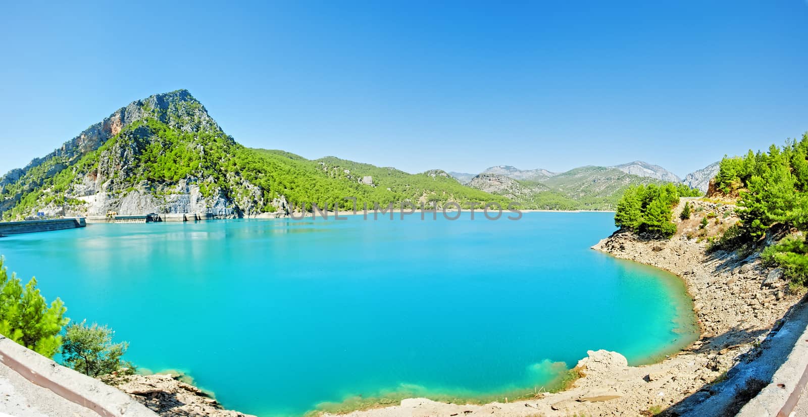 Panorama of green canyon in Turkey