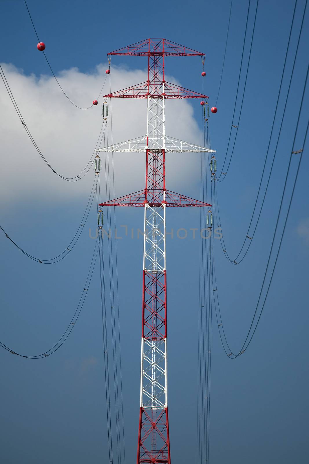 High voltage electric line column