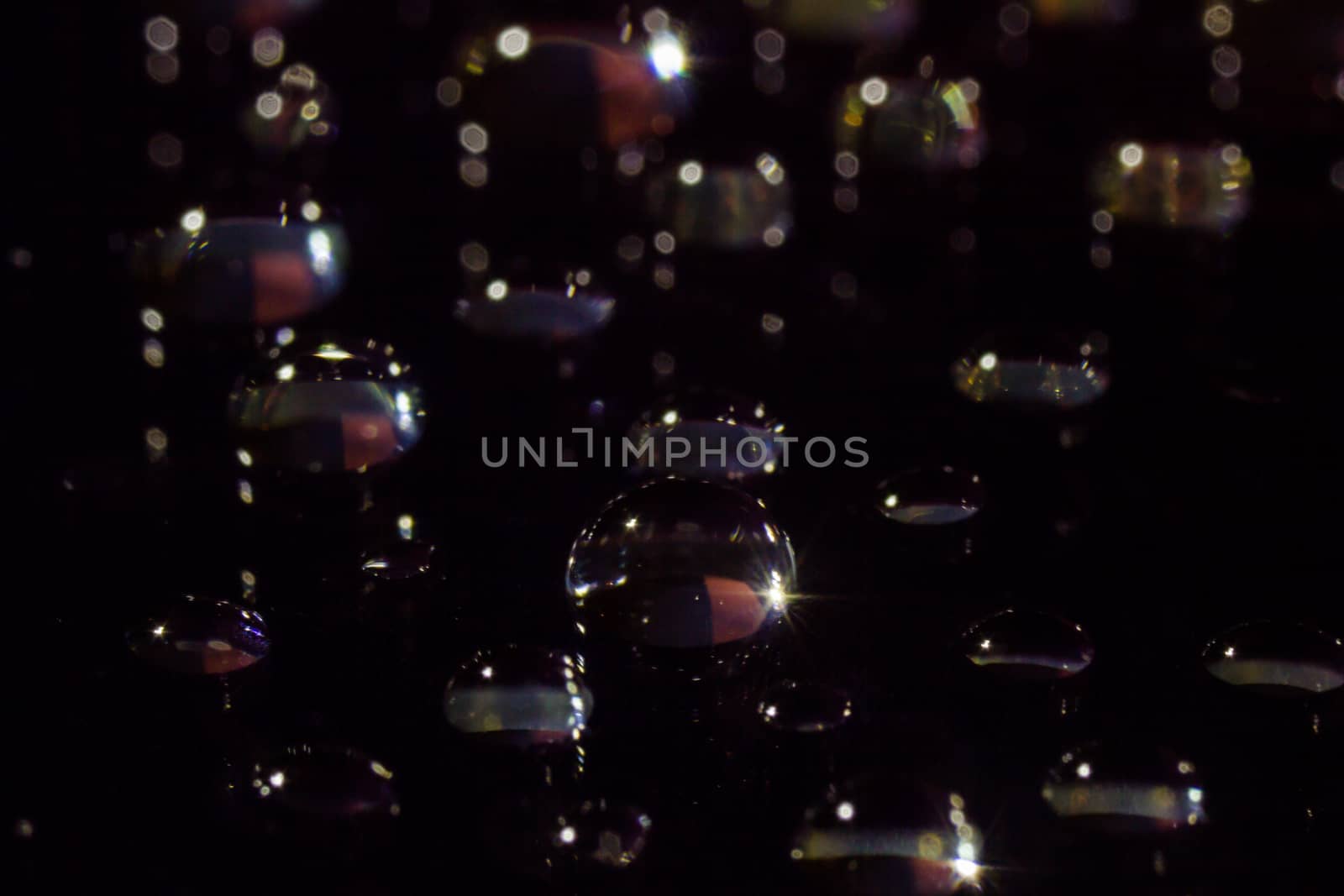 Abstract Waterdrops Closeup Background