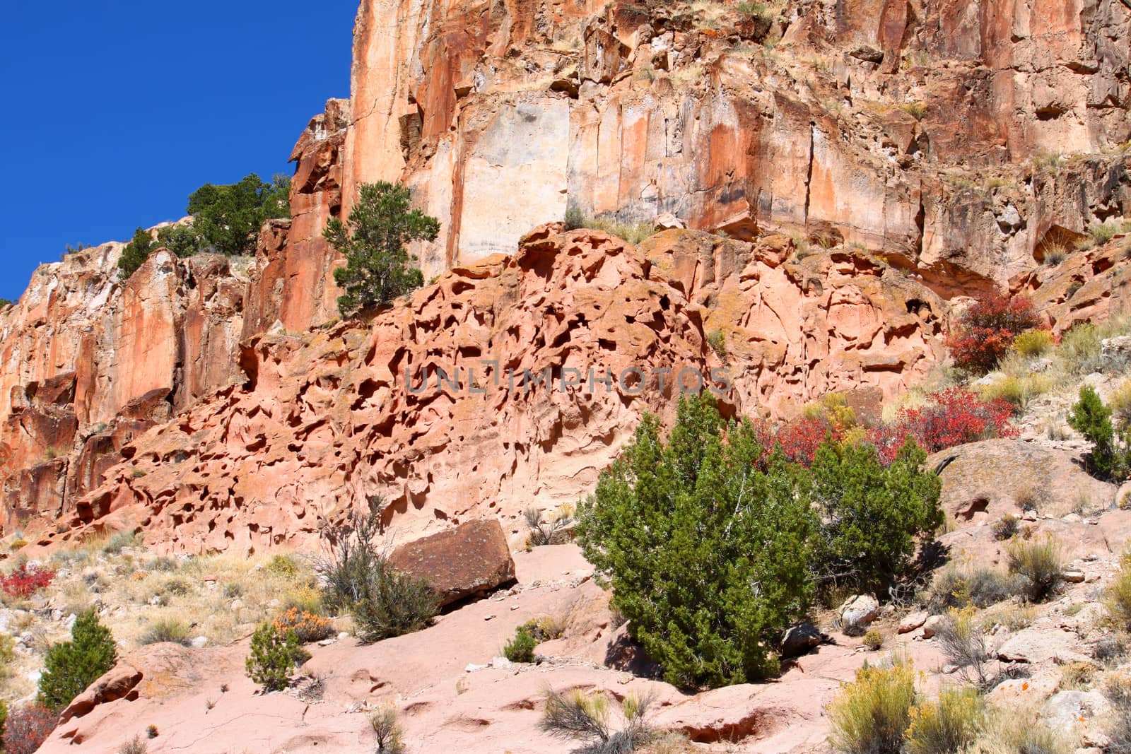 Geological features of Fremont Indian State Park in Utah.