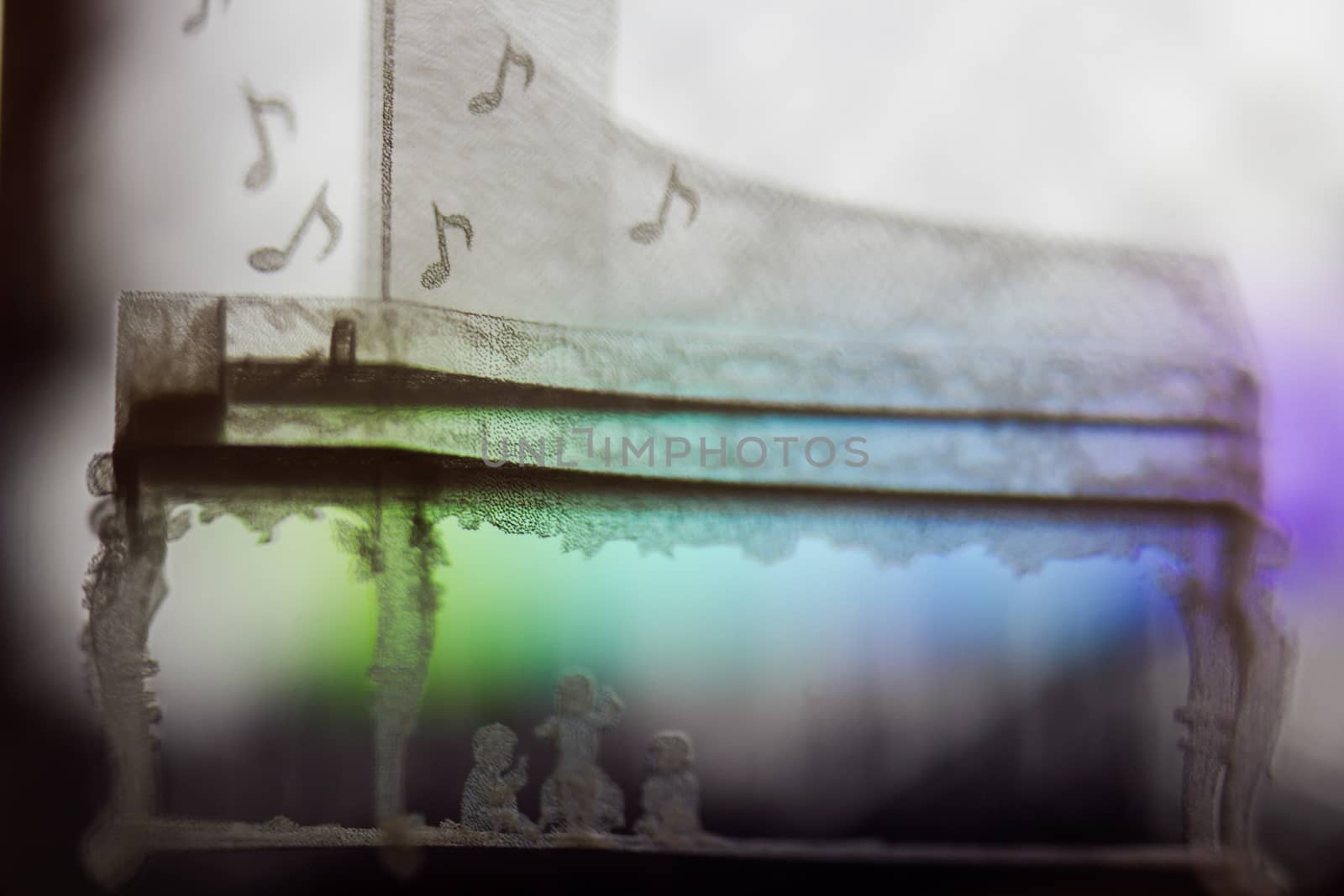 Abstract Piano Closeup