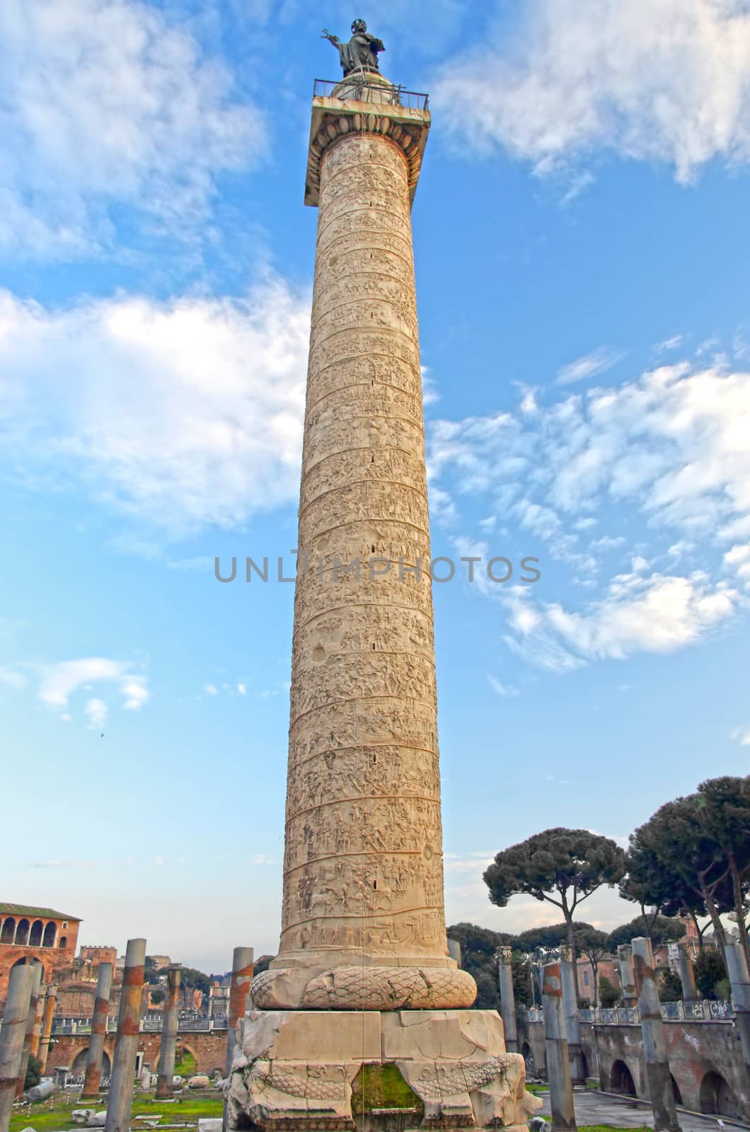 Column of Emperor Traian in Rome, Italy