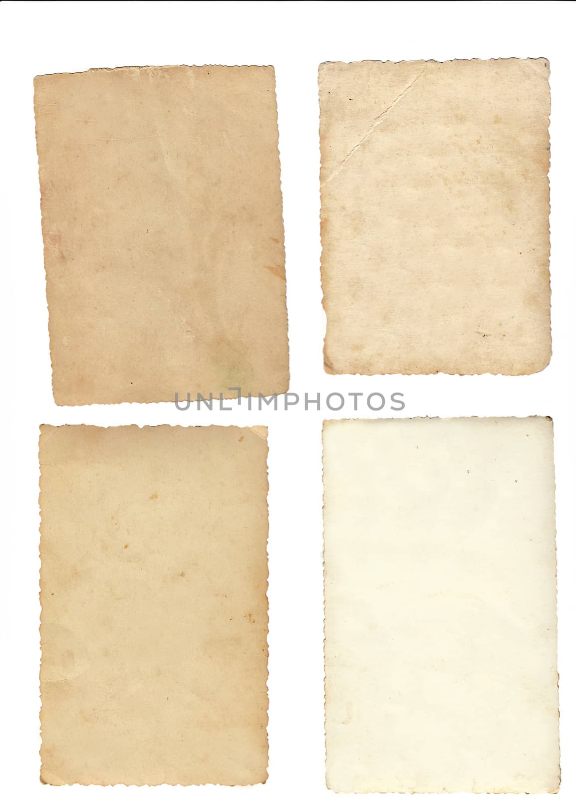 Collage of old paper isolated by MalyDesigner