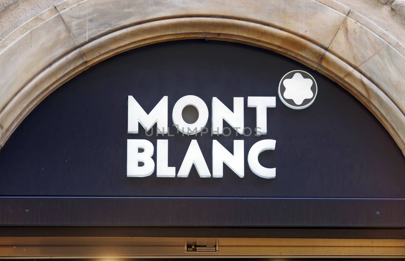 ROME, ITALY - MARCH 08: Montblanc luxury brand on Via del Condotti in Rome on March 08, 2011 in Rome, Italy