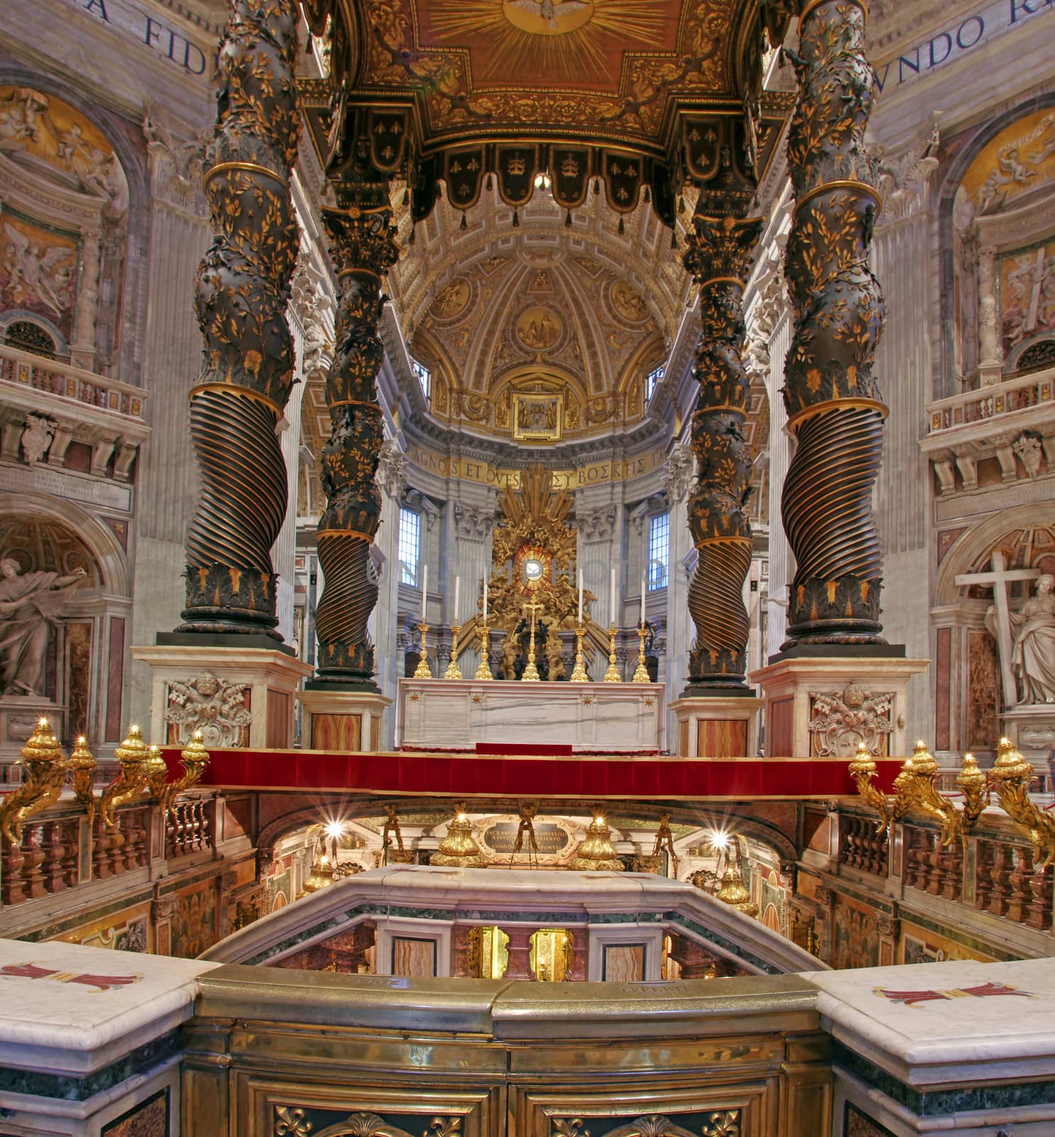 Bernini's Baldacchino in Saint Peter Cathedral, Rome