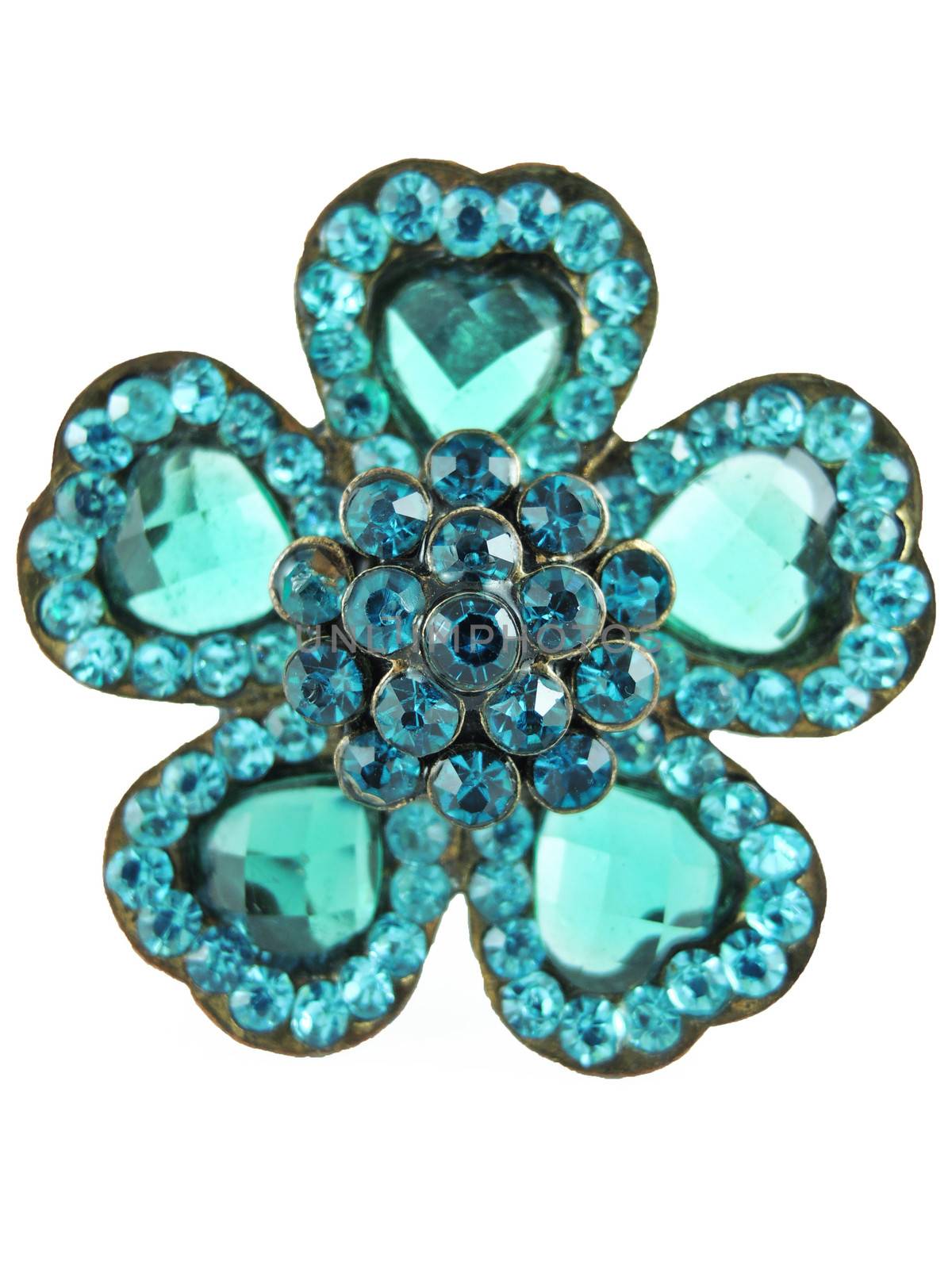 turquoise floral crystal