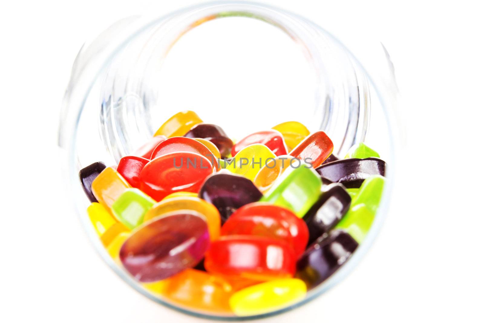 Candies isoalted on white
