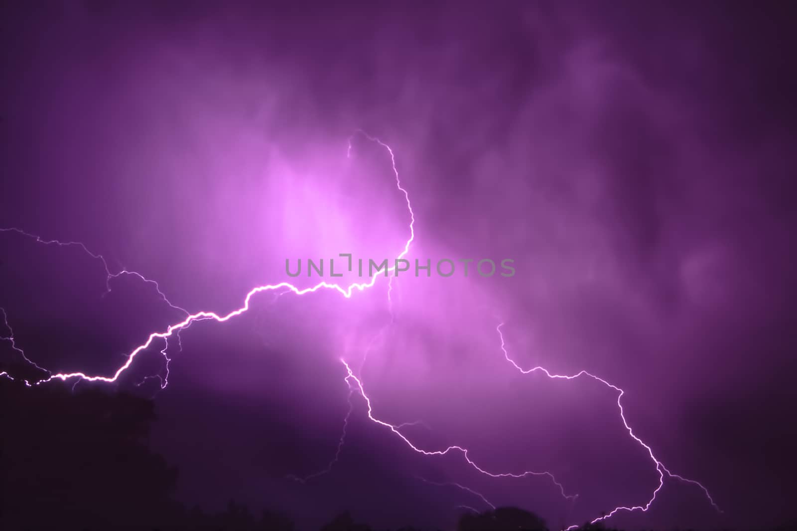 Lightning streaks through the sky from a summer thunderstorm in Illinois.