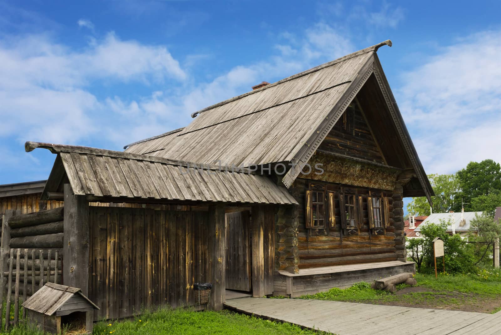 Russian wooden peasant house of the nineteenth century
