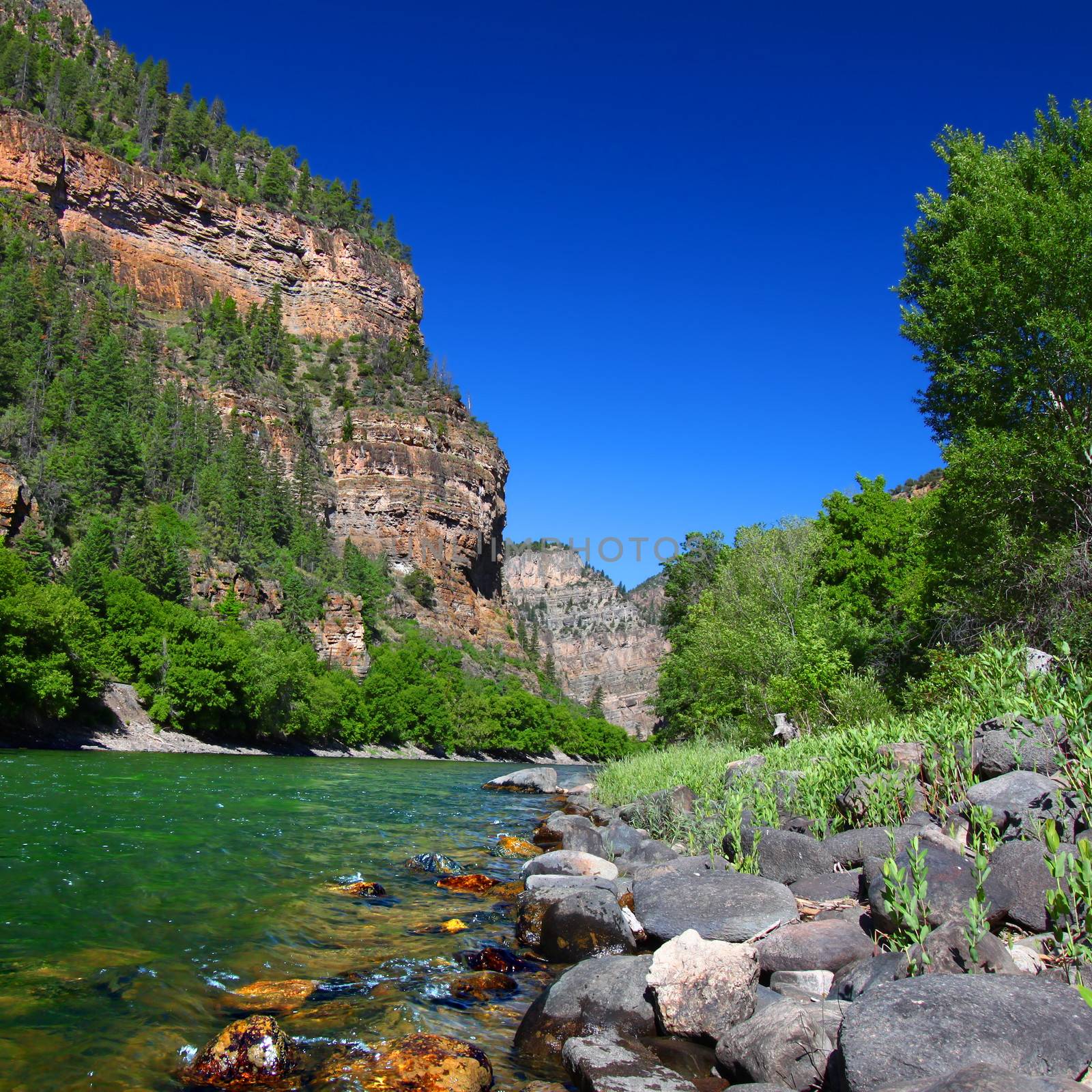 Colorado River in Glenwood Canyon by Wirepec