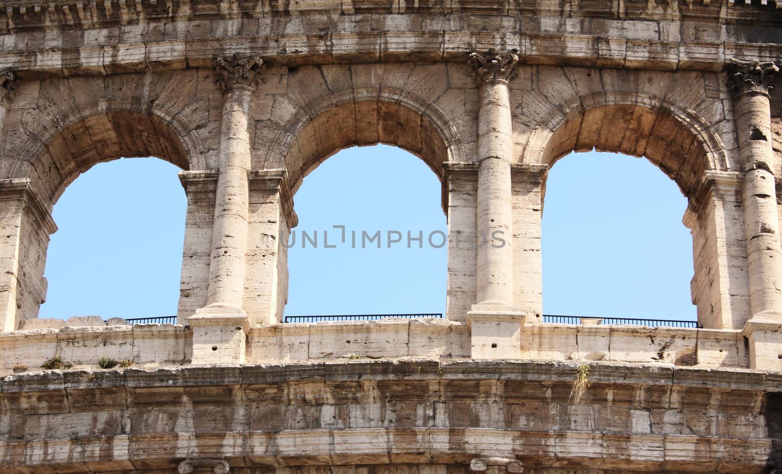 Arch with Colosseum, Rome, Italy