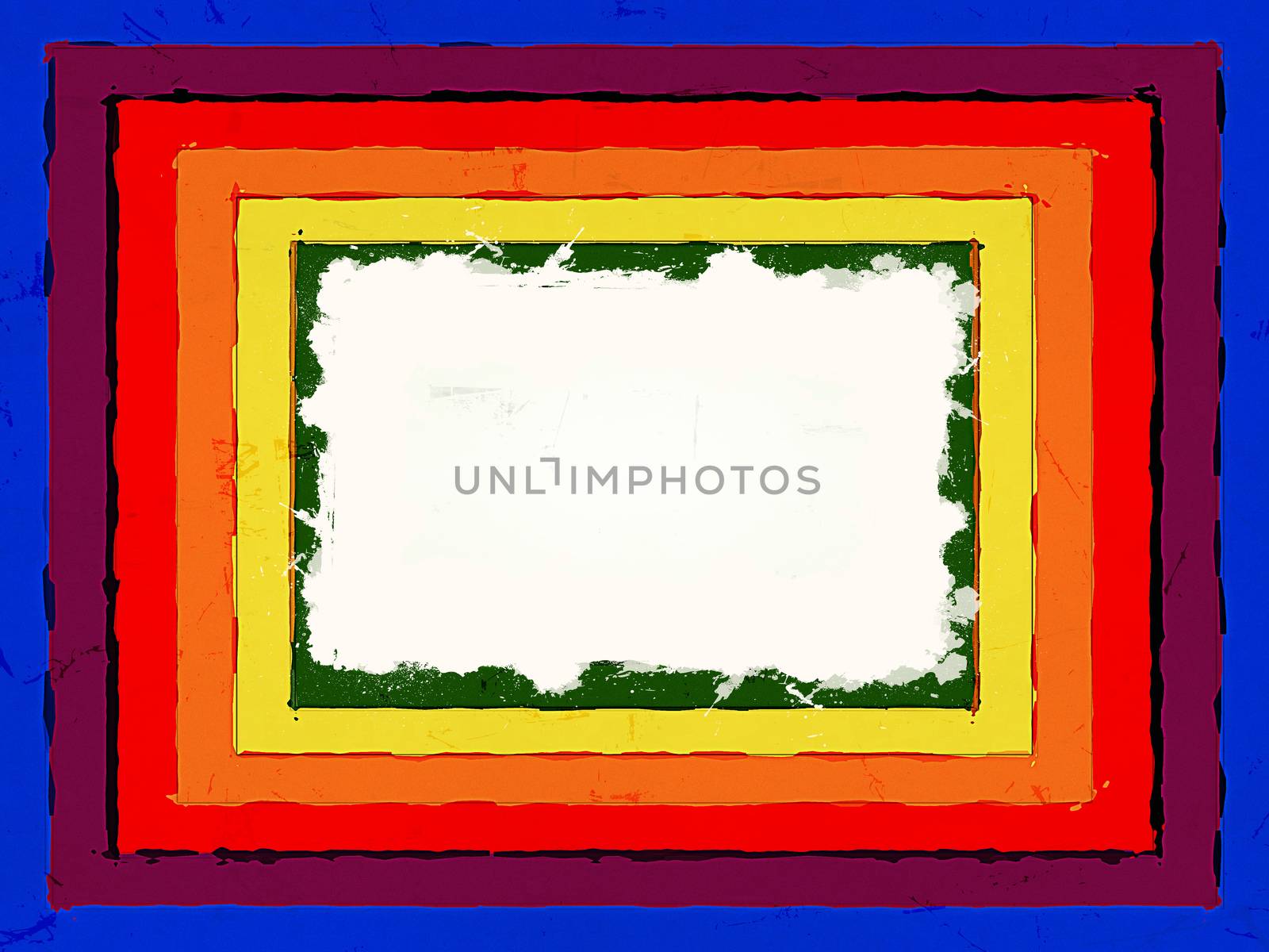 Different color rectangle frame with white space