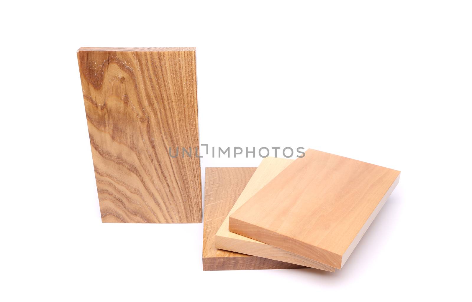 One board (acacia) and three boards (lime, elm, oak)