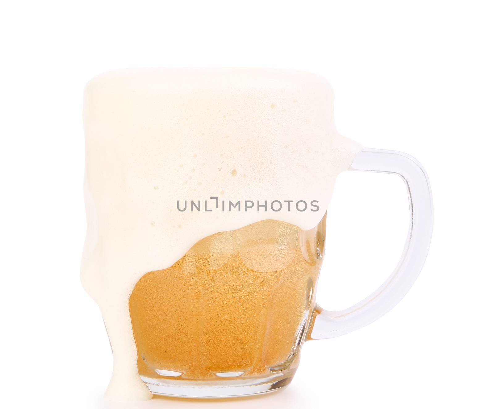 Mug of beer with froth by indigolotos