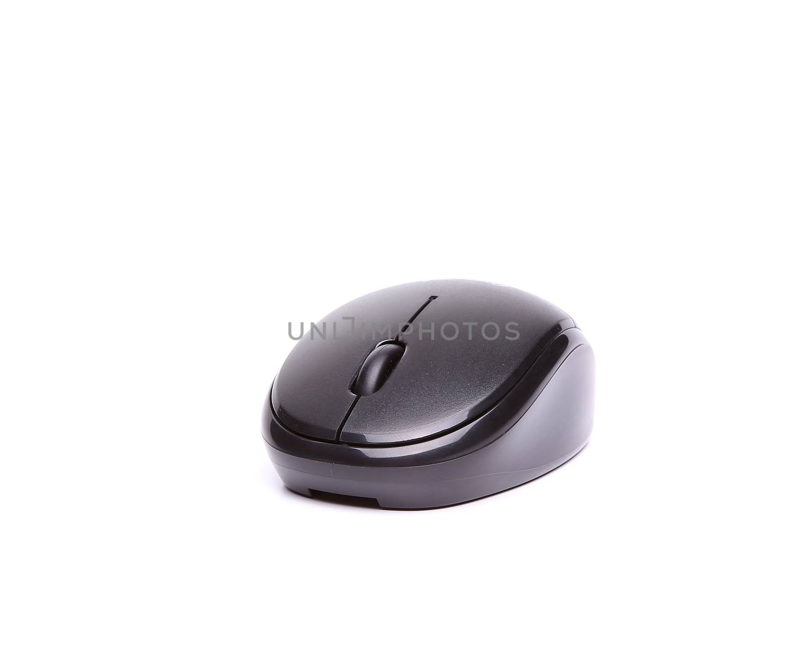 Wireless computer mouse isolated on white background full face by indigolotos