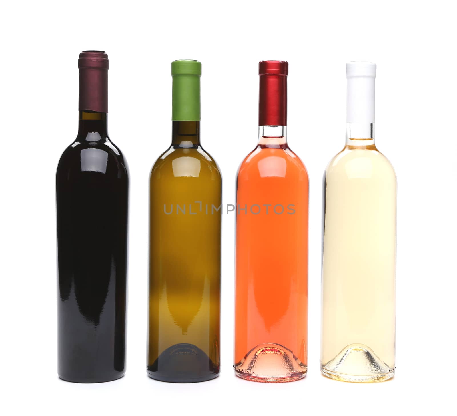 A set of four kinds of wine