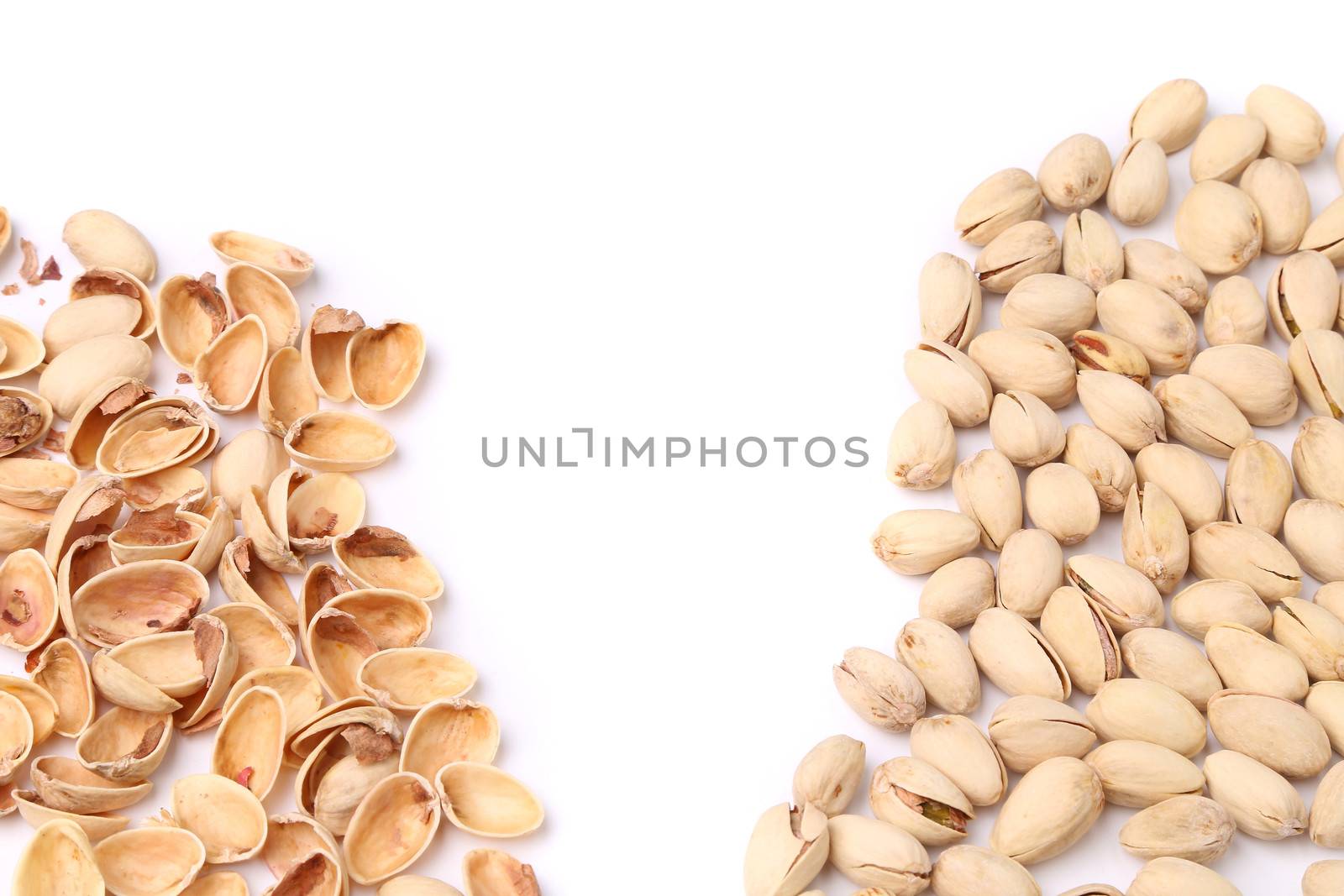Pistachios and shells