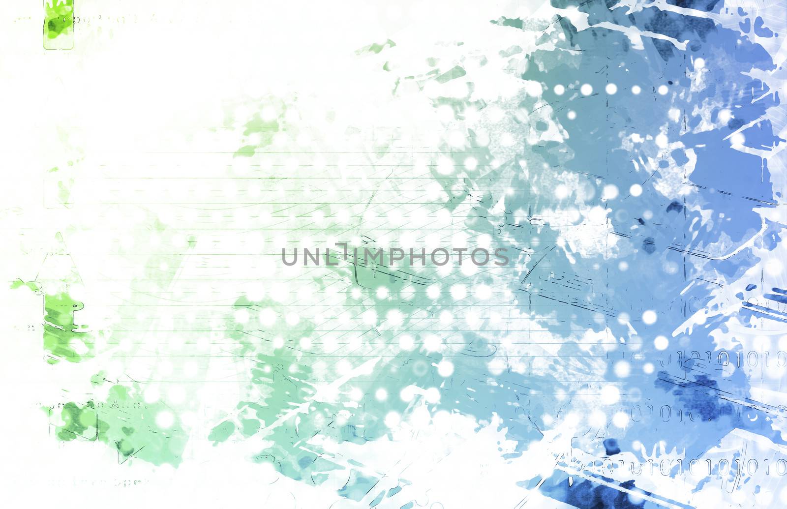 Technology Grunge Background with a White Main