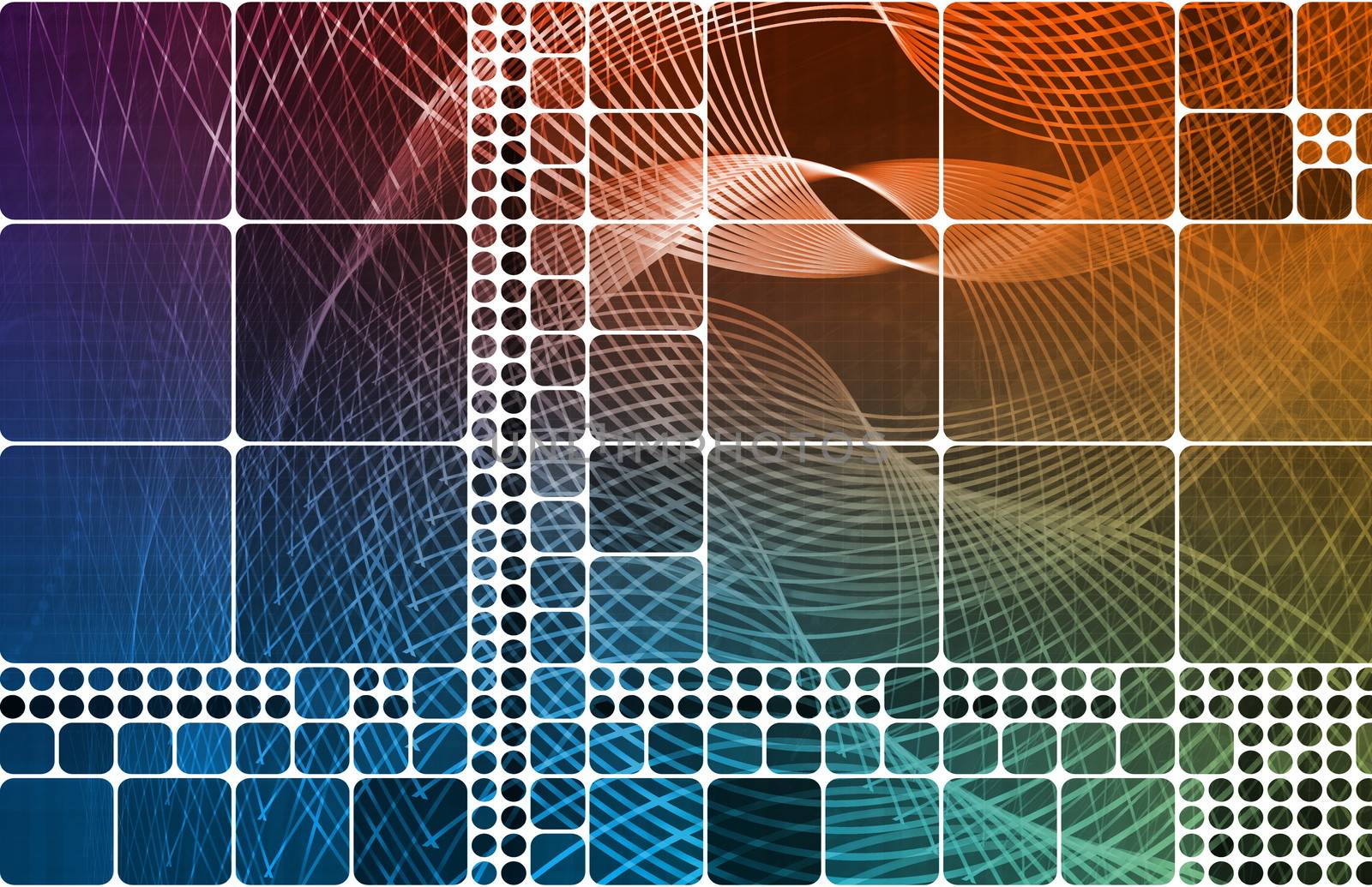 Colorful Squares Background with a Edit Blocks