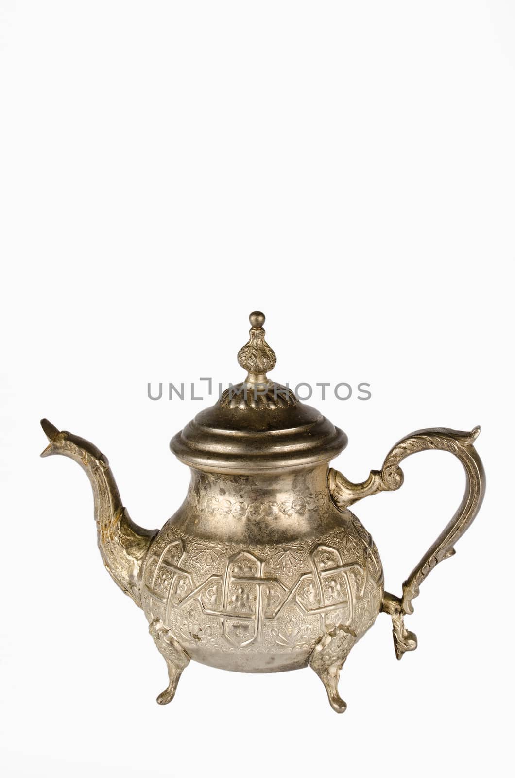 Studio shot of an antique decorative teapot