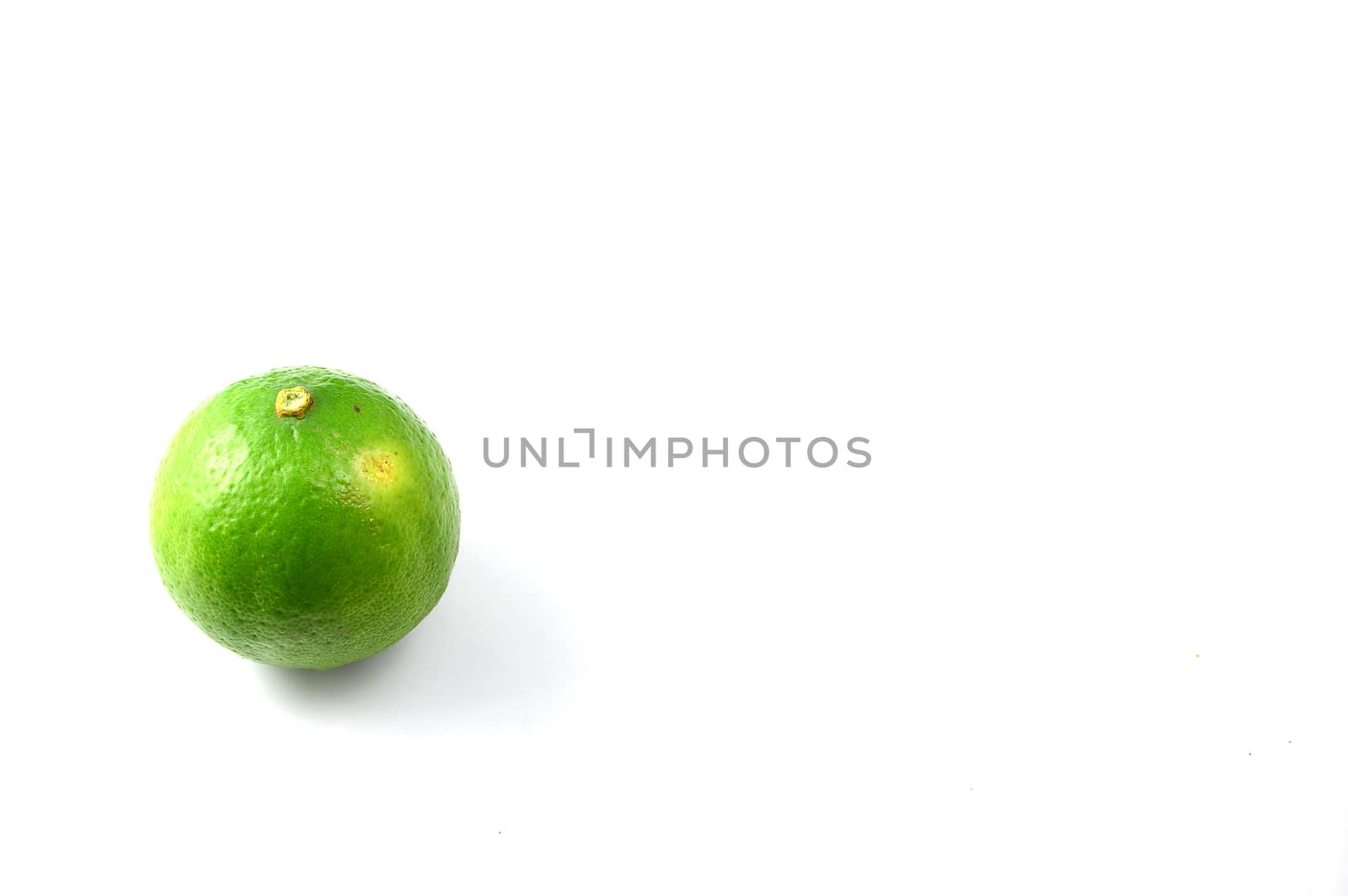 fresh ripe lime isolate on white background