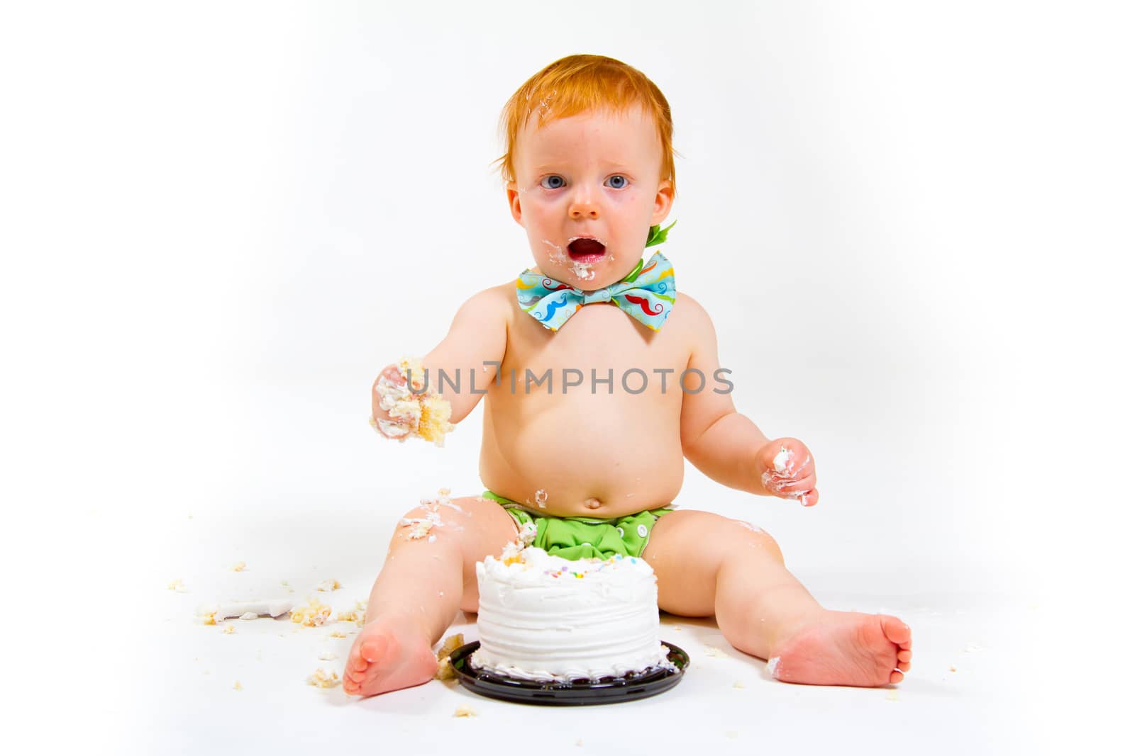 One Year Old Cake Smash by joshuaraineyphotography