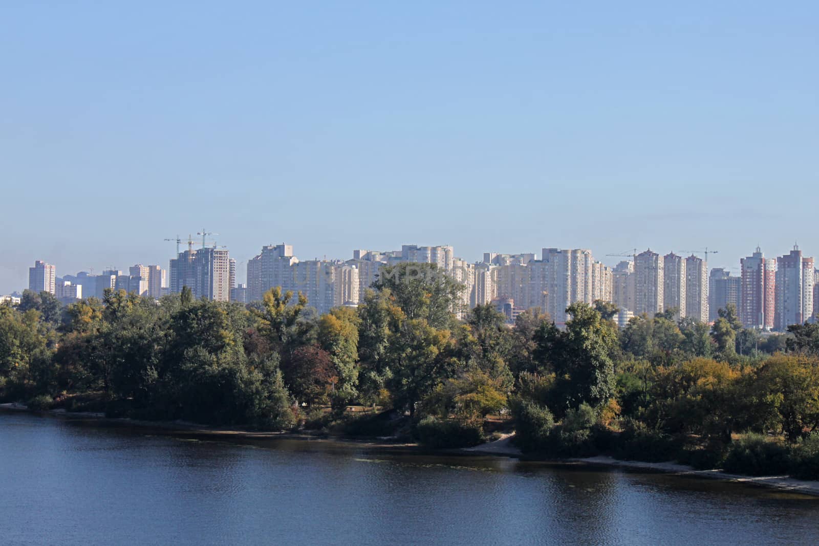 view on modern district of Kiev