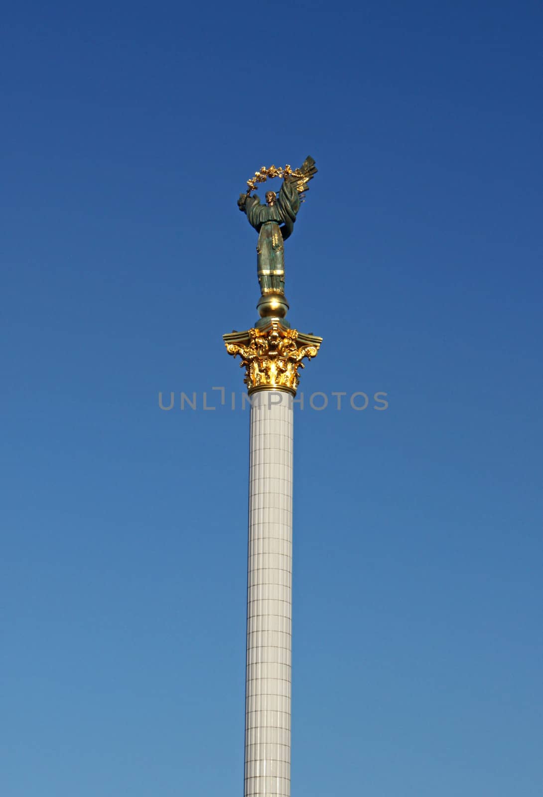detail of monument to Berehynia in Kiev, Ukraine