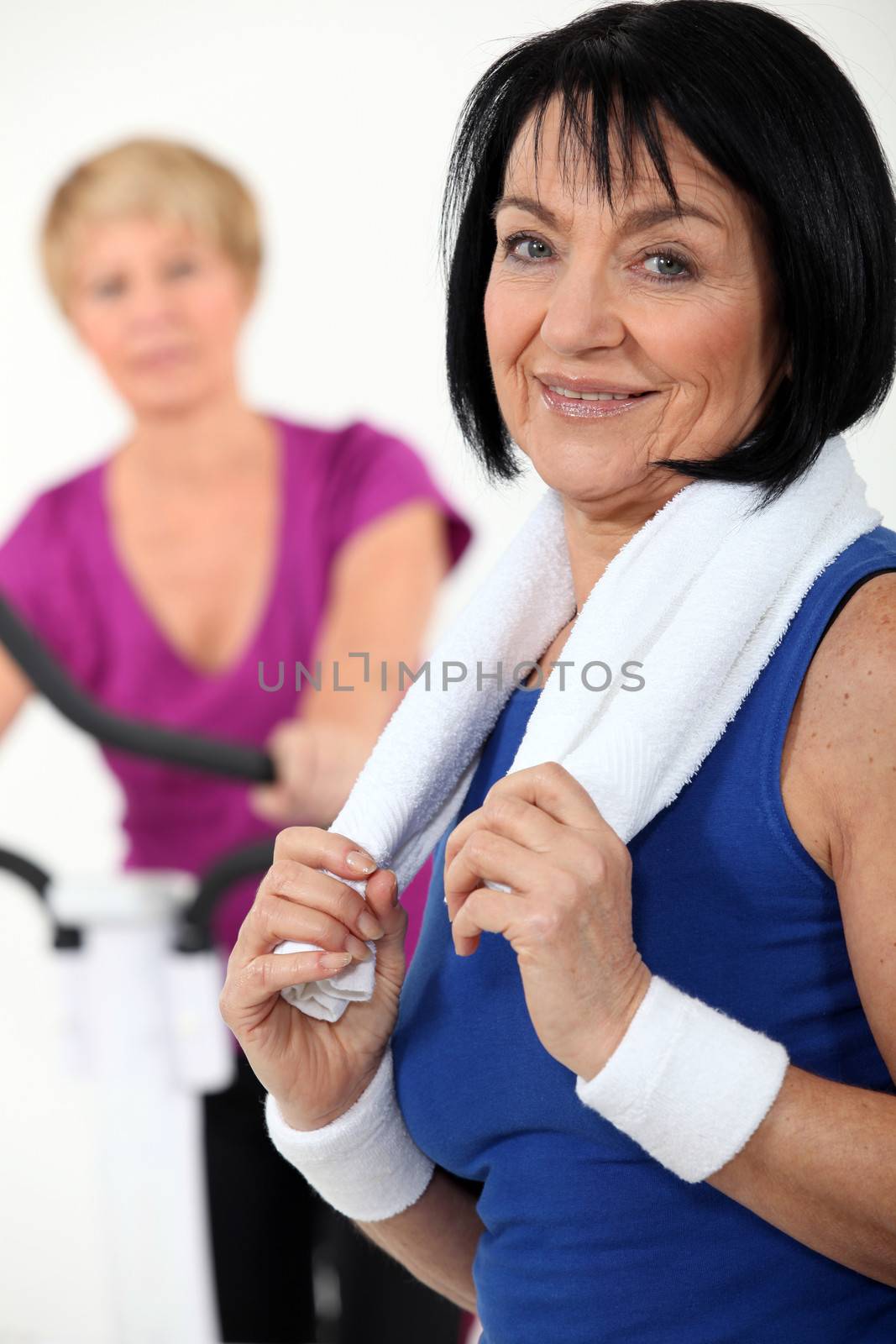 Woman working out at the gym