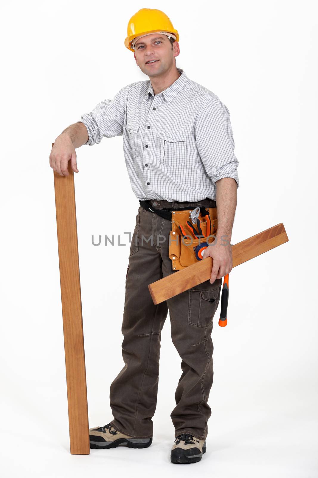 A male carpenter.