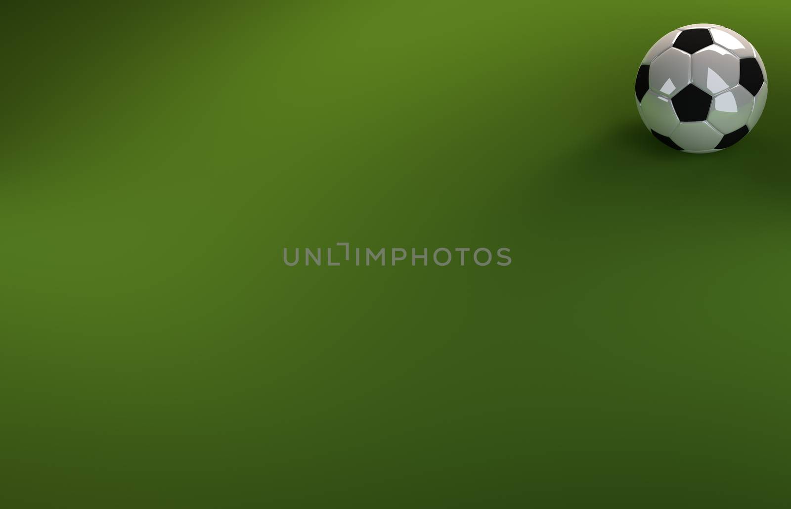 Football on Green Background by Daniel_Wiedemann